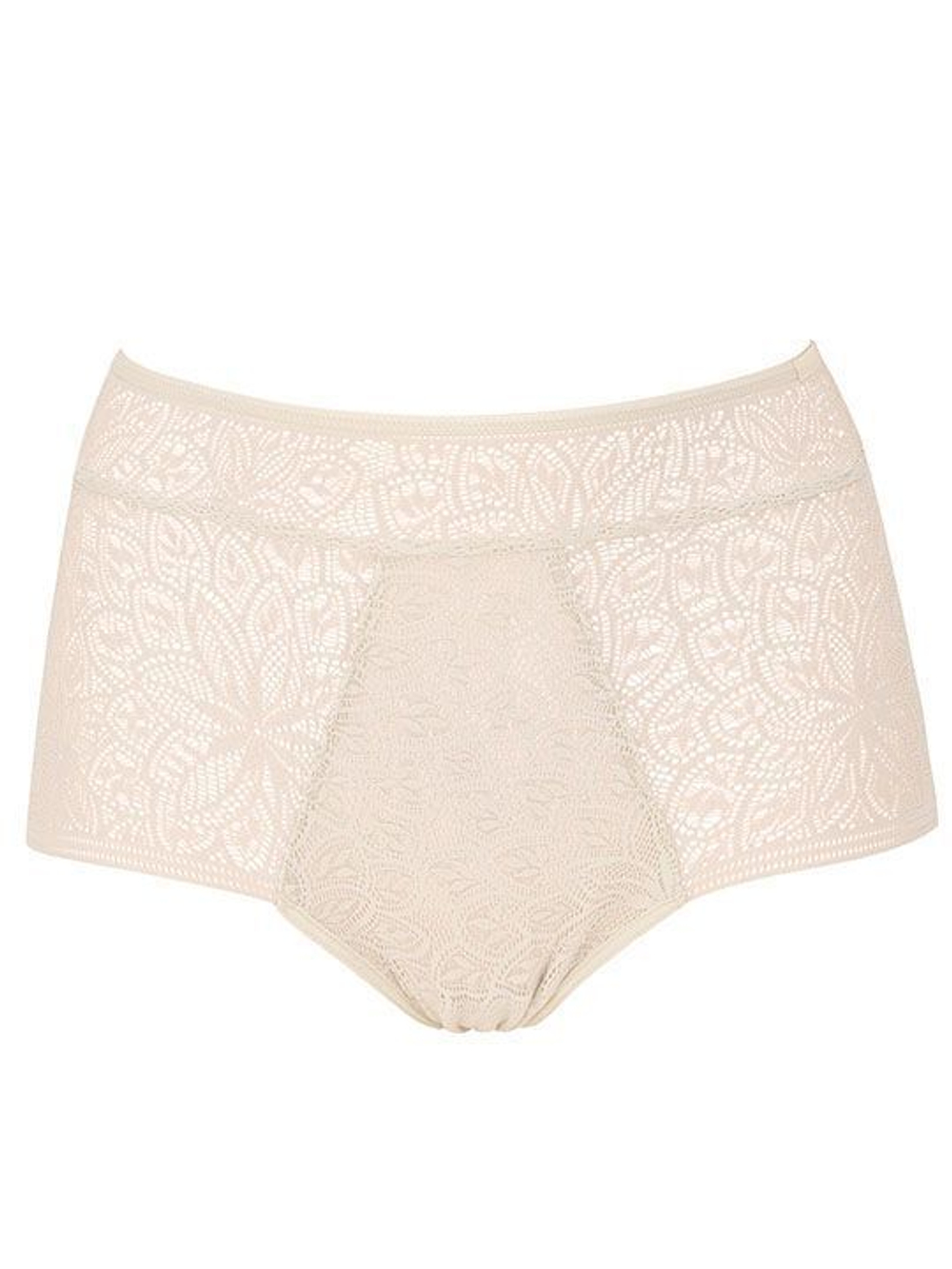 Высокие кружевные трусики-слипы Finesse (Размер: XL) (Цвет: черный)