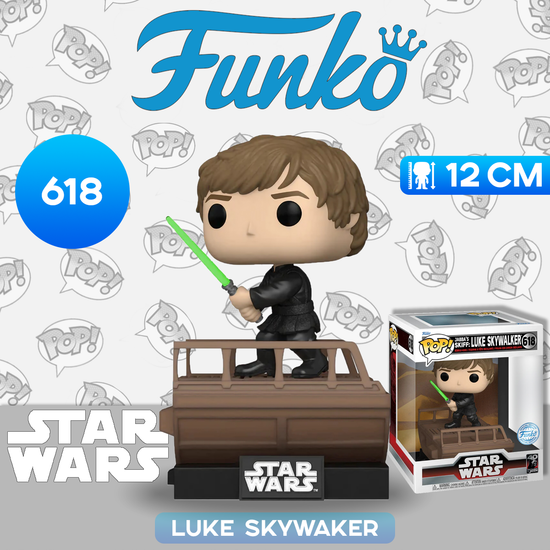 Фигурка Funko POP! Deluxe Bobble Star Wars Ep 6 RotJ 40th Jabba's Skiff Luke Skywaker(Exc)(618)71283 / Фигурка Фанко ПОП! по мотивам франшизы "Звёздные войны", Люк Скайуокер