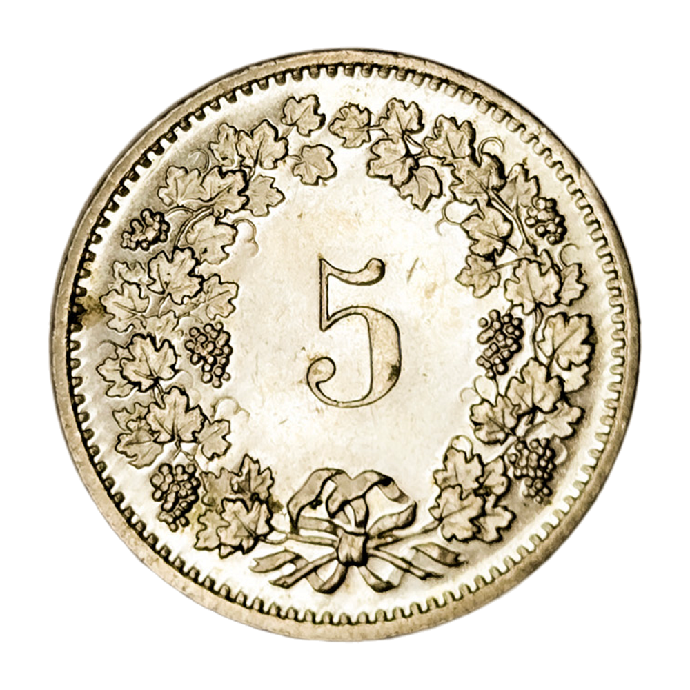 Switzerland, 5 Rappen, 1978 – Libertas Series, XF