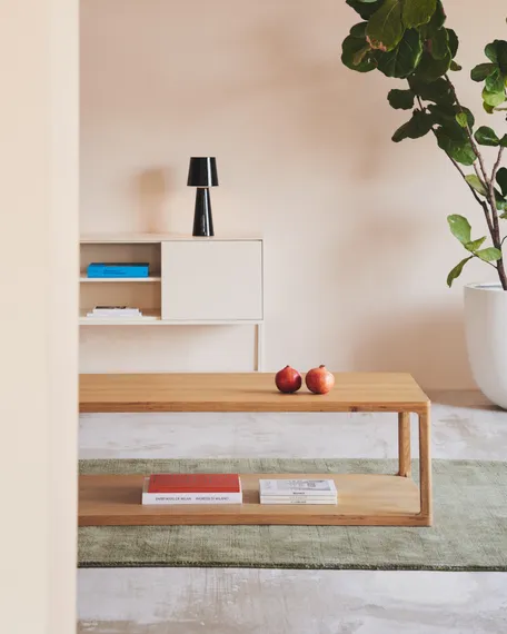Журнальный столик из массива дуба Maymai 140x70 см