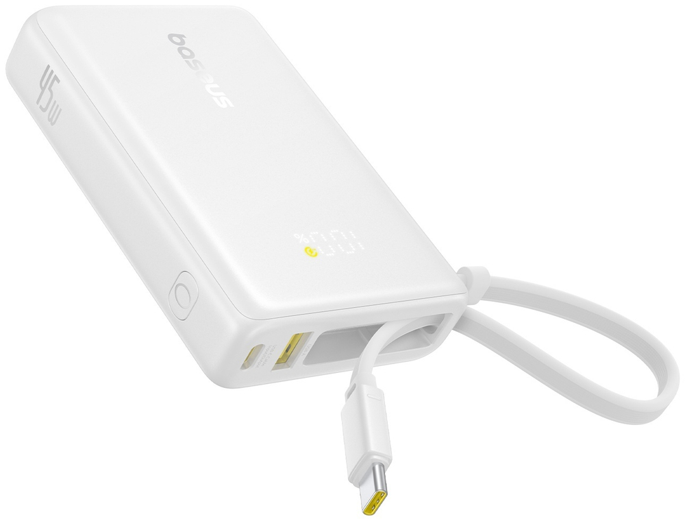 Внешний аккумулятор Baseus PicoGo 2C+U 45W 10000 мАч белый