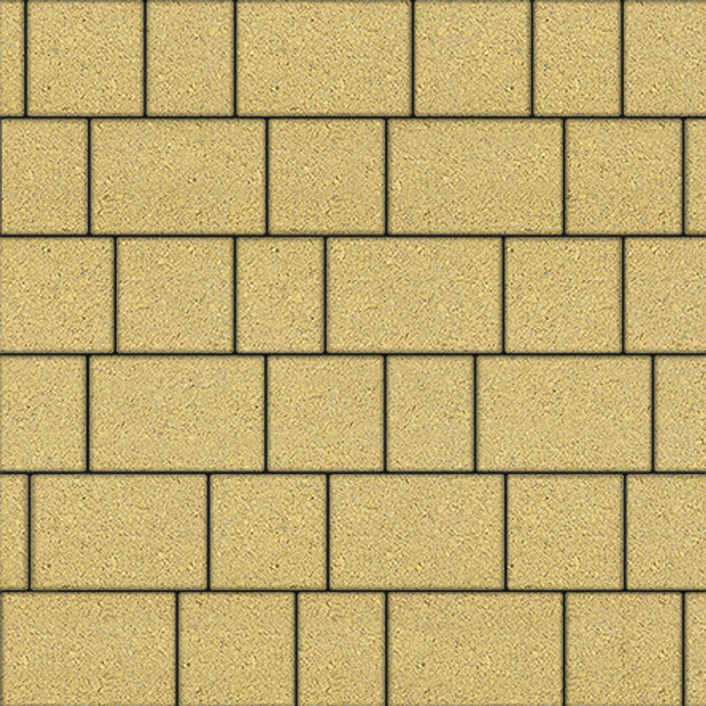 Тротуарная плитка УРИКО, комплект из 3 видов плит, Гранит Желтый