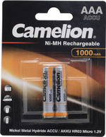 Аккумулятор Camelion NH-AAA1000-2 (1.2V, 1000mAh) NiMH, Size "AAA"