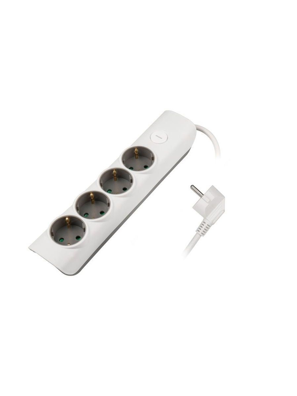 Удлинитель 4х3м с заземл. с выкл. бел. ET-04-300W (4х3.0) JAZZway 5051812