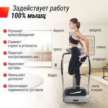 Виброплатформа UNIX Fit вертикальная / Improve 2 in 1 Silver