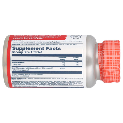 Solaray, GarliCare® с кишечнорастворимой оболочкой, 60 таблеток