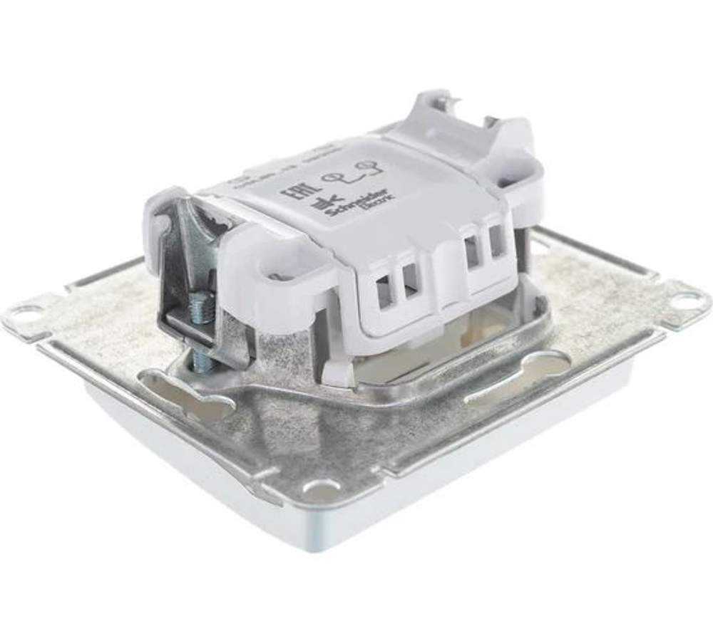 GLOSSA 1-клавишный ВЫКЛЮЧАТЕЛЬ с подсветкой, сх.1а, 10АХ, механизм, АЛЮМИНИЙ GSL000313