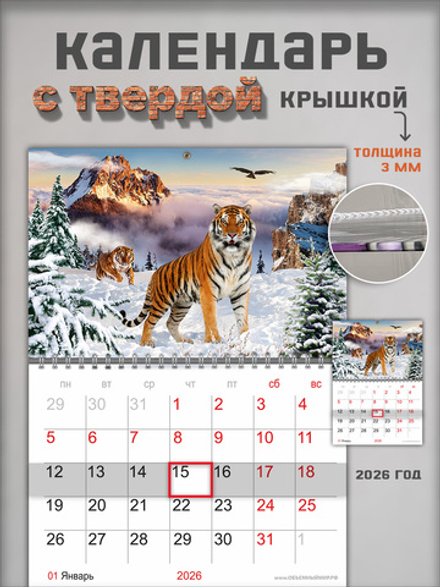 Настенный отрывной календарь "Тигры"