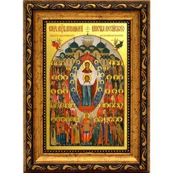 Собор Святых Покровителей Российского Воинства. Икона на холсте