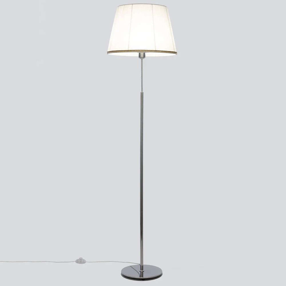 Citilux Линц CL402970 Торшер хром с белым абажуром