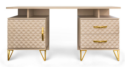 Lara (Эра) Туалетный стол (бежевый глянец)