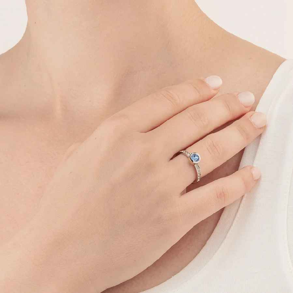 Кольцо Coeur de Lion Light Blue-Silver 17.2 мм 0228/40-0741 54 размер 17,2