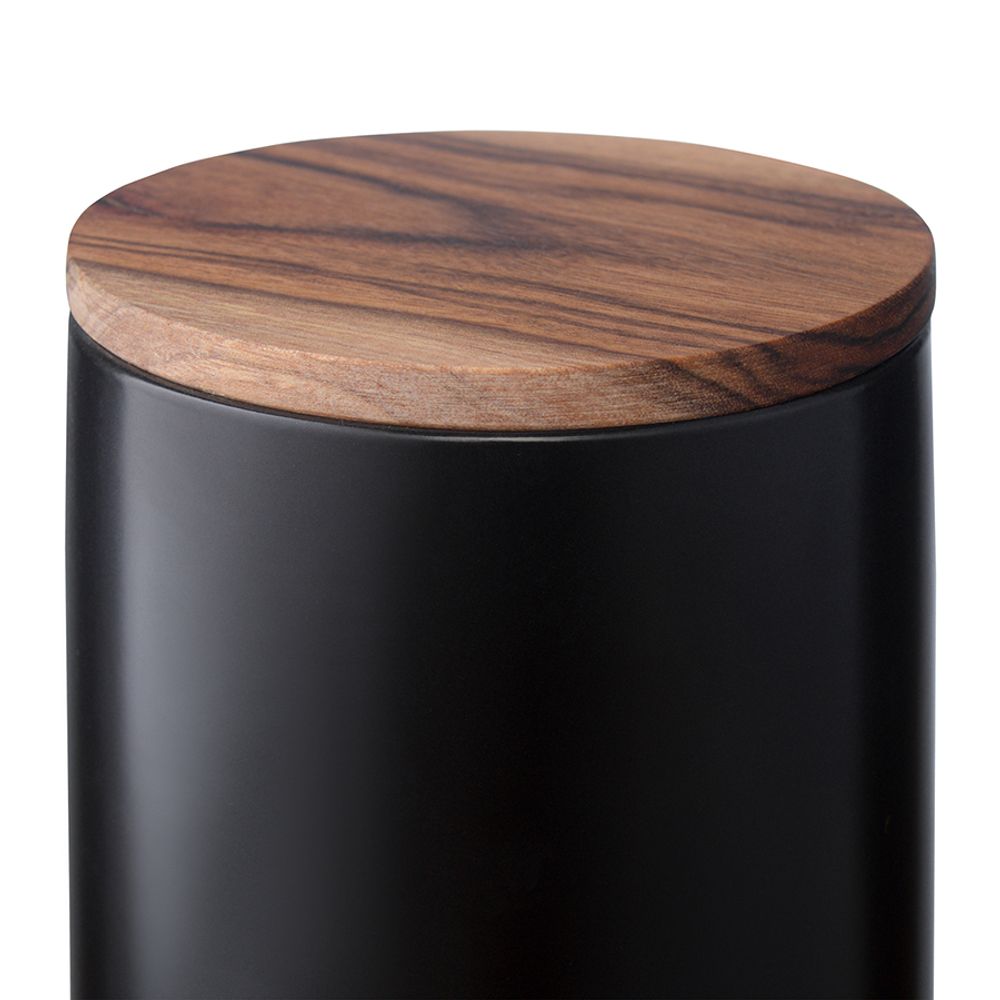 Банка для хранения керамическая, 750 мл, черная