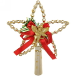 Звезда на ёлку «Ангел» с бантом 11,5*14,5 см, Золото