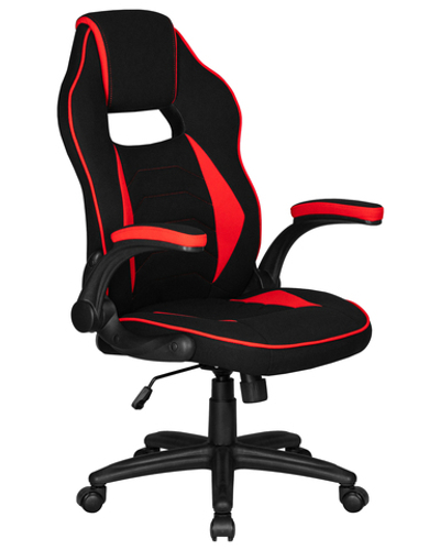 Кресло игровое DOBRIN RICK, черно-красная ткань