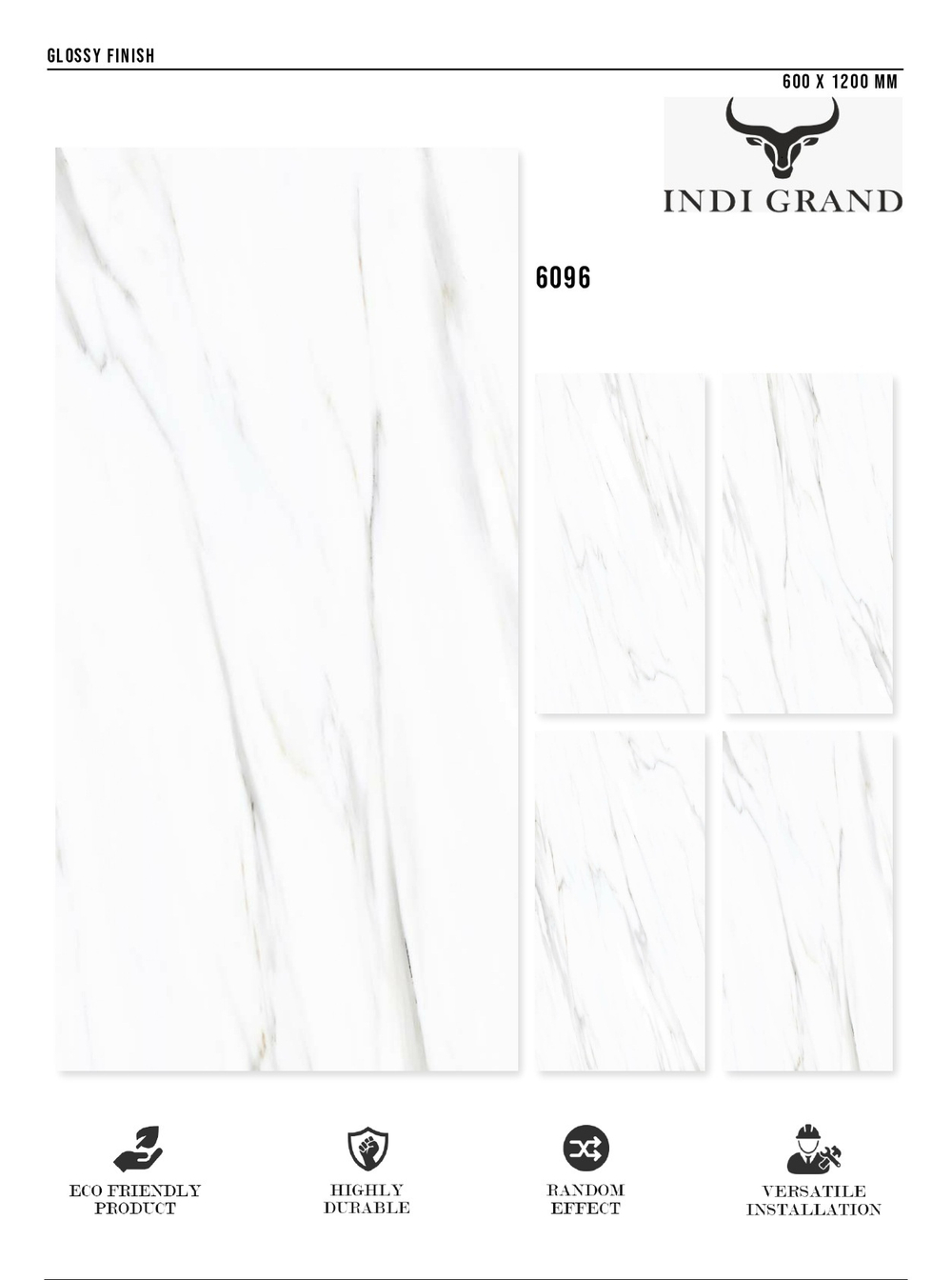 Керамогранит glossy №1 60х120, 6096