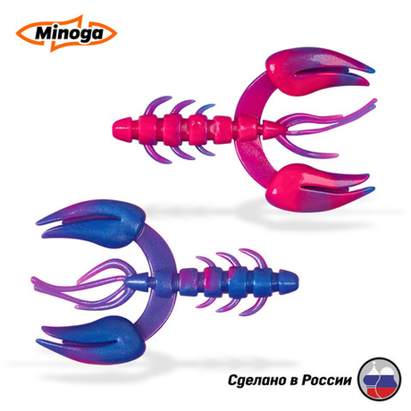 Силиконовая приманка "Minoga" JAGGER 3,0"(4шт) 75мм, 6гр, цвет 114