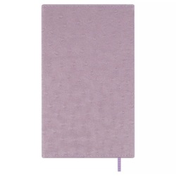 Ежедневник недатированный ESCALADA, А5, 160 л., арт. 70670/ 15 СТРАУС ФИОЛЕТОВЫЙ (кожзам: 126х211 мм, твёрдый переплёт, материал обложки: искусственная кожа "Страус"; способ крепления блока: ниткошвейный; декор: металлический шильд с декоративной мет
