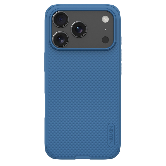 Чехол синего цвета от Nillkin для смартфона iPhone 17 Pro Max, серия Super Frosted Shield Pro