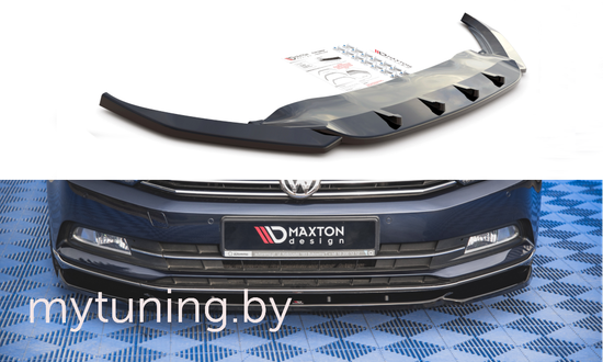 Сплиттер бампера переднего V.2 для VOLKSWAGEN Passat B8 (15-...)