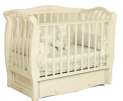 Детская кроватка Красная Звезда Аэлита С-888 (маятник поперечный) 120x60 см ваниль