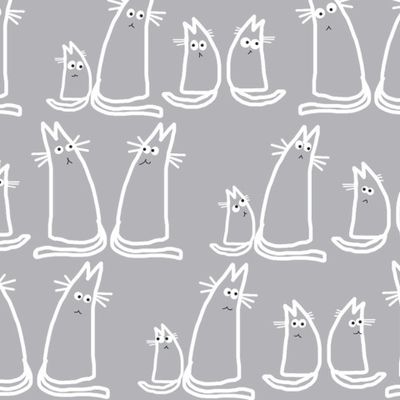 Серые кошки