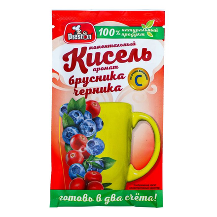 Кисель Моментальный Preston Брусника и черника 30 гр