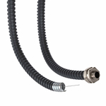 Металлорукав DN 35мм в герметичной ПВХ изоляции, низкотемпературный, Dвн 35,0 мм, Dнар 41,0, с протяжкой, 25 м, цвет чёрный