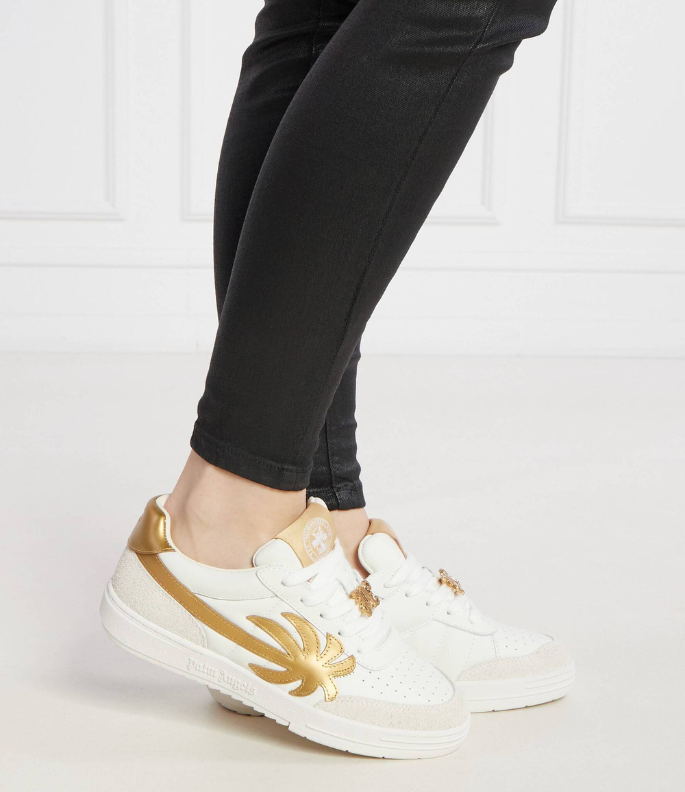 Кожаные кроссовки Palm Angels - белый(PWIA061R 24LEA001)