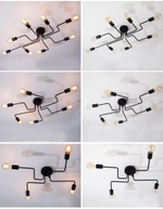 Ceiling design lamp Spider  (8 lampshades)
