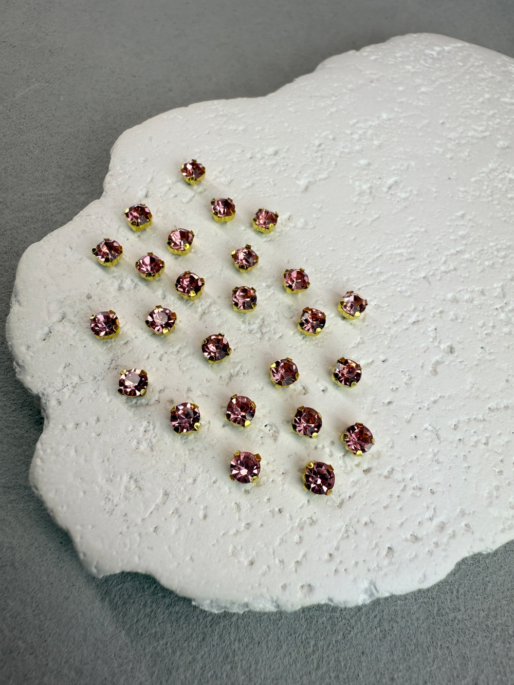 Шатоны 4 мм, Светлая роза в золоте, 25 шт