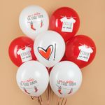 Шар (12''/30 см) Сохну по тебе ..., Красный/Белый, пастель, 2 ст, 25 шт.