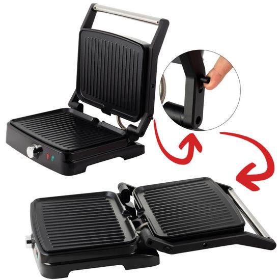 Гриль электрический контактный Kamille KM 6727 с антипригарным покрытием