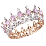 Корона для торта золото-розовый 12х6 см