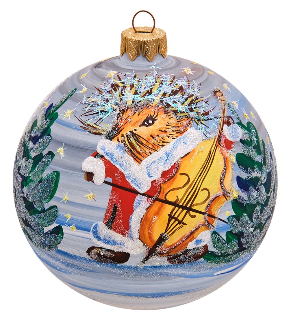 Элита НФШ-1458/2 Ел.украшение Шар «Ёжик-музыкант» 100 мм