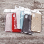 Чехол ТПУ с блестками для iPhone XS, 010028 Голубой