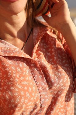 Блузка-Туника "Оранжевый принт"