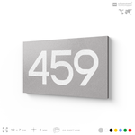 Номер на дверь 459, табличка на дверь для офиса, квартиры, кабинета, аудитории, склада, серая 120х70 мм, Айдентика Технолоджи