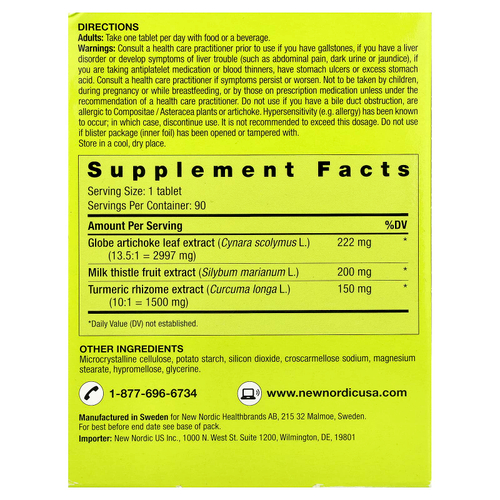 New Nordic, Active Liver ™, 90 таблеток