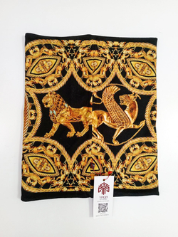 Двусторонний снуд "Золото предков", принт по мотивам знаменитых скифских и древнегреческих украшений