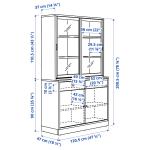Комбинация с раздвижными стеклянными дверями - IKEA TONSTAD/ТОНСТАД ИКЕА, 200х47х120 см, светло-коричневый