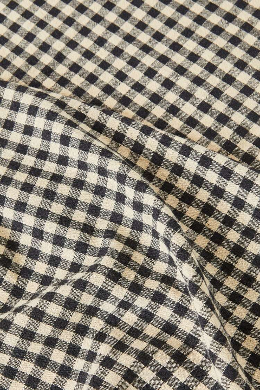 ZARA HOME ЛЬНЯНАЯ СКАТЕРТЬ В КЛЕТКУ В КЛЕТКУ, ЧЕРНЫЙ