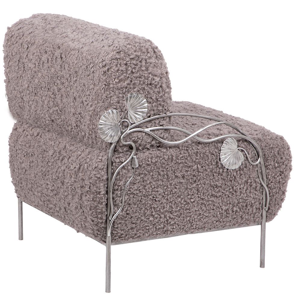 Кресло Нимфея Серый Античное серебро