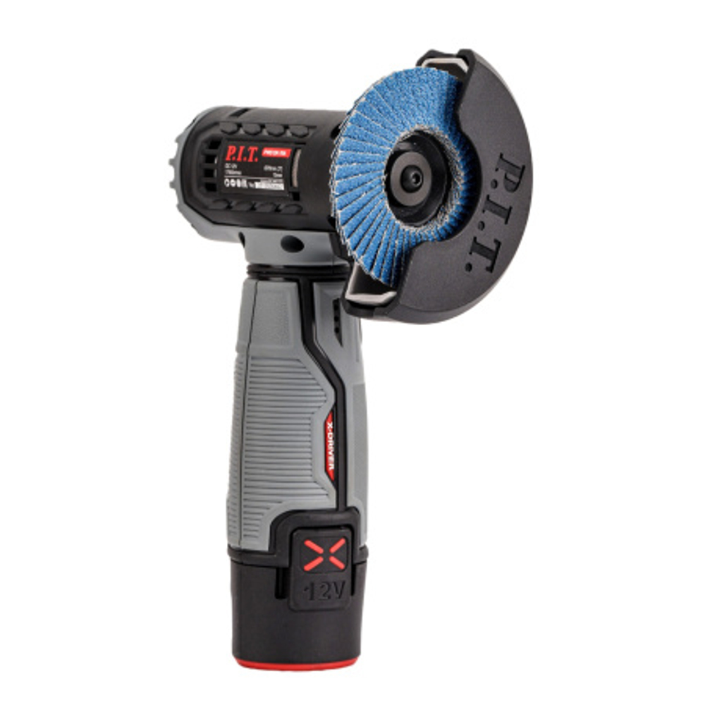 Шлифмашина угловая аккум. P.I.T. PWS12K-76A (1 АКБ, провод зарядки)