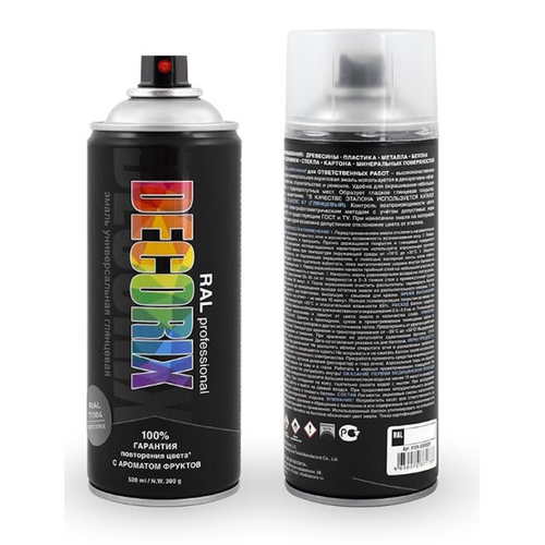 Эмаль аэроз. DECORIX акрил. Professional RAL 7004 сигнальный серый 520мл  0138-7004 DX