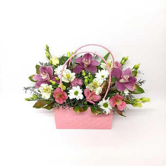 Орхидея в сумочке "Елизавета"