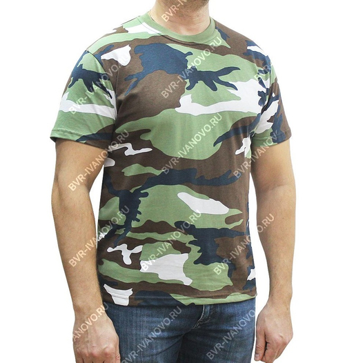 Футболка Бело-зелёный КМФ 3746