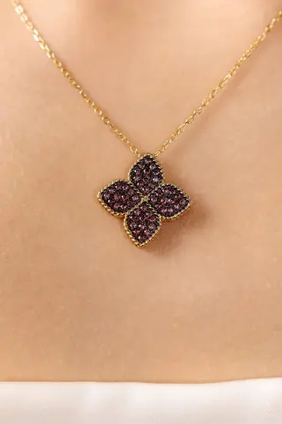 Колье "TRUE FLOWERS" с коньячным цирконием