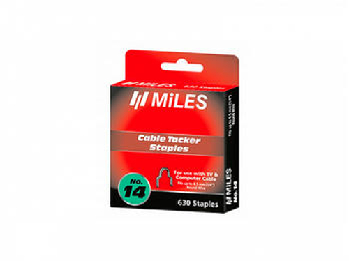 Скобы для кабеля круглые, O 6,5мм, 630 шт. (Miles) (уп.) Miles