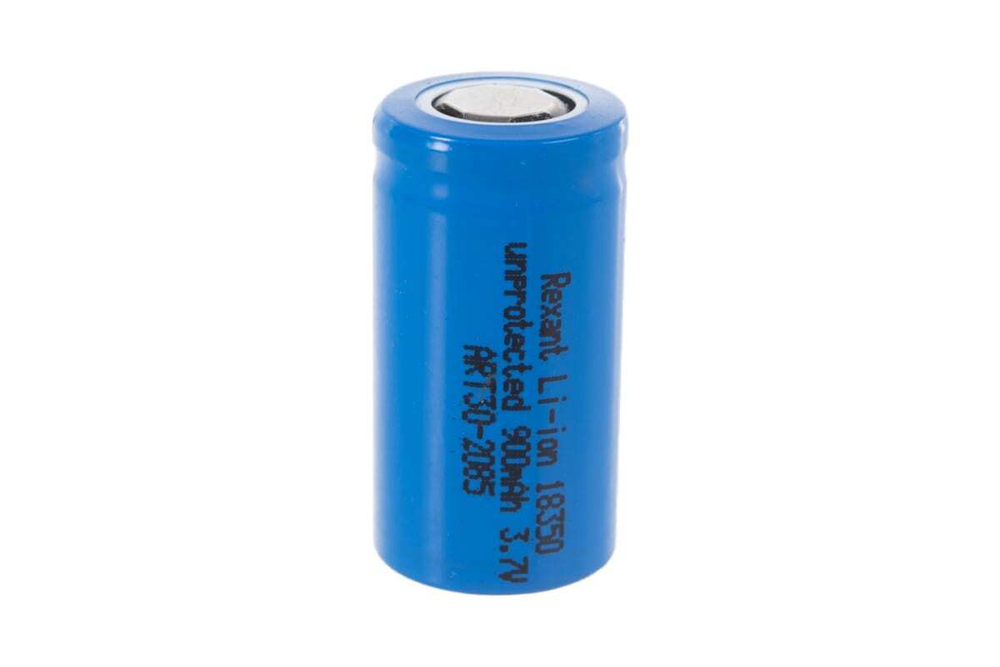 Аккумулятор Rexant Li-ion 18350 unprotected 900 mAH 3.7 В 10 шт 30-2085